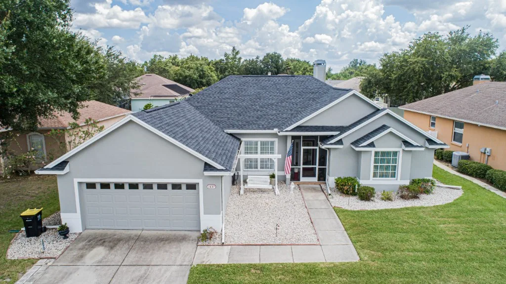 Stronghold Roofing completed a charcoal shingle roof on a ranch-style home in Brandon, FL.