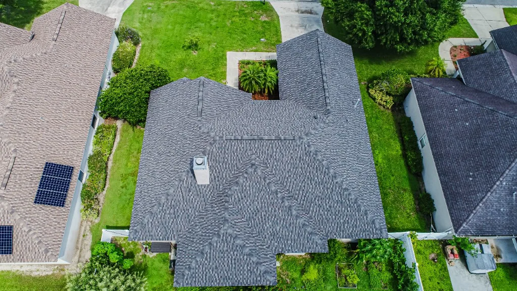 Stronghold Roofing installed a dark gray shingle roof in Fort Myers, FL.