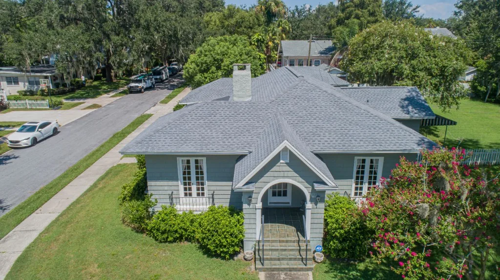 Stronghold Roofing installed a gray shingle roof on this ranch home in Fort Myers, FL.