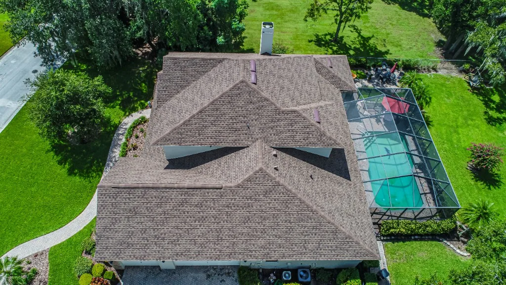 Stronghold Roofing installed a brown shingle roof in Riverview, FL.