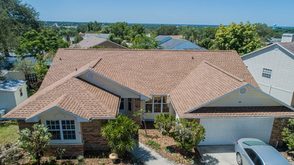 Stronghold Roofing completed a tan shingle roof on this ranch style home in St. Petersburg, FL.