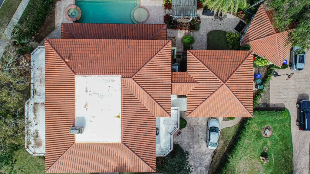 Stronghold Roofing installed a terracotta tile roof on a two-story home in Lakeland, FL.