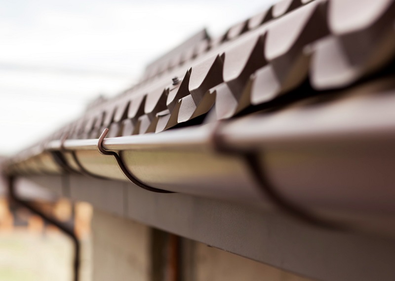 Metal tiles on a roof