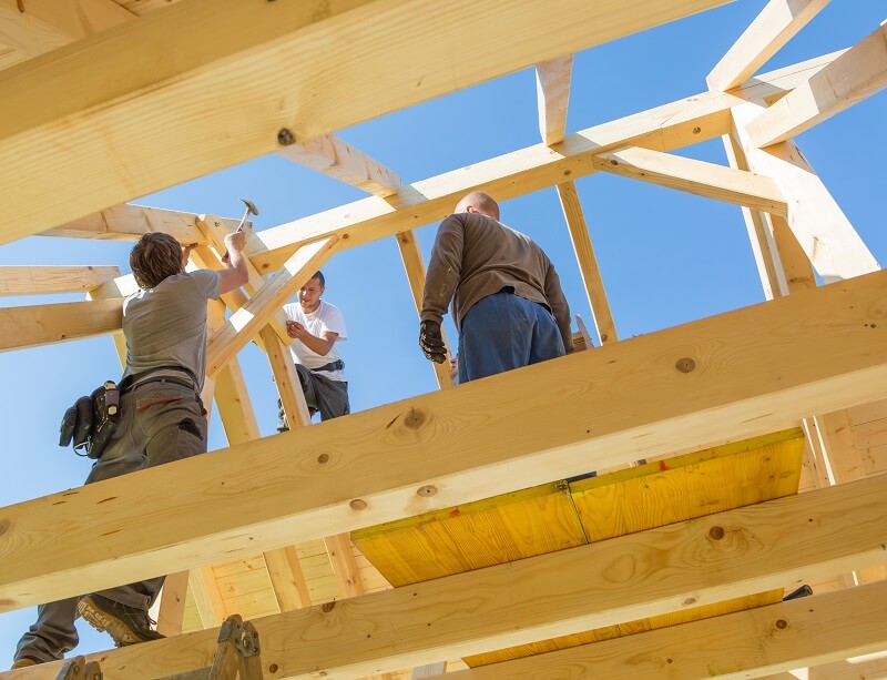 Prefab roof installation