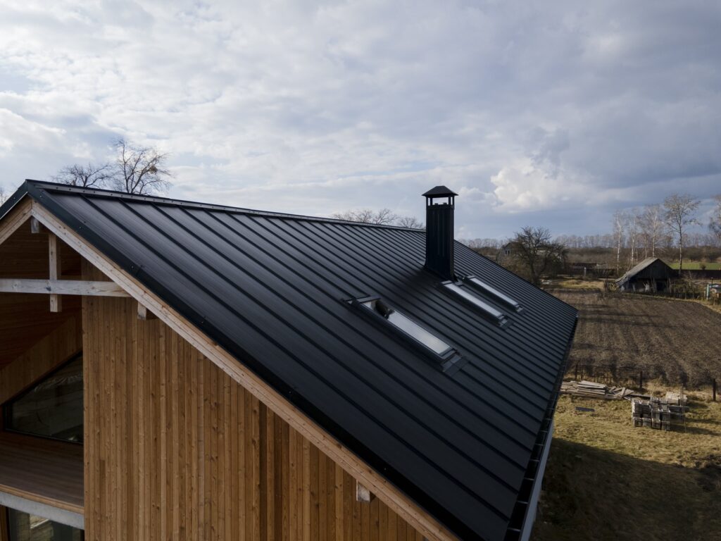 Florida house with a new black roof