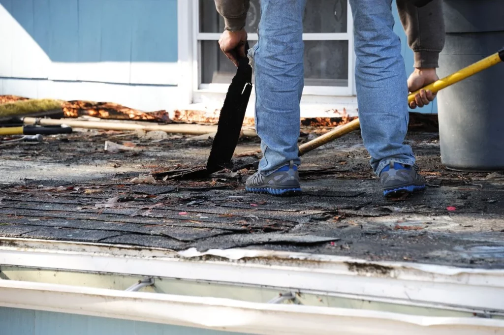 The roof of an old house must be replaced before it can be sold